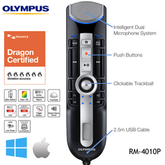 Olympus RM-4010P Hand Held Dictation & Voice Recognition Mic
