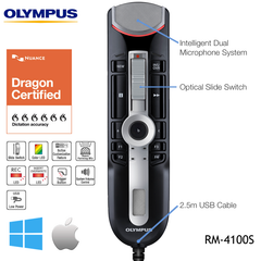 Olympus RM-4100S Hand Held Dictation & Voice Recognition Mic