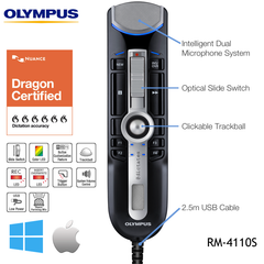 Olympus RM-4110S Hand Held Dictation & Voice Recognition Mic